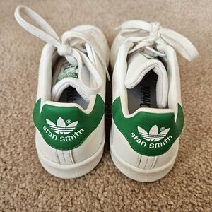 Adidas Originals Youth Stan Smith, Size 1 Green and White